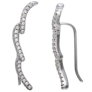 Adornia Silver Crystal Ear Climber.